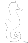 hippocampus Halaman Pewarna Boleh Cetak